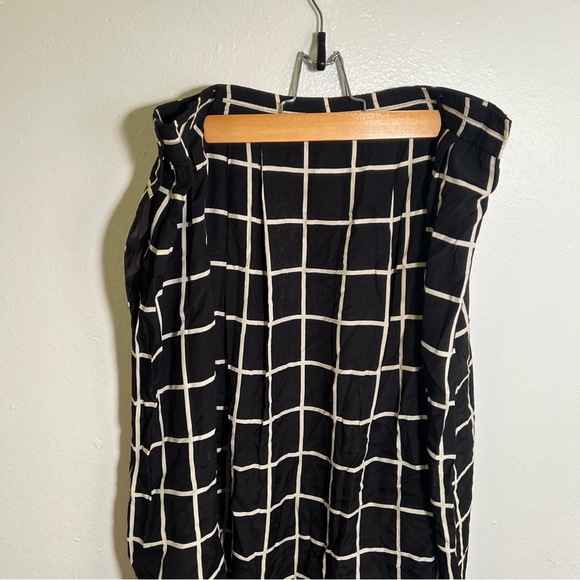 Vintage Evan Picone A-Line Skirt Black Window Pane Plaid 10 - Picture 7 of 10